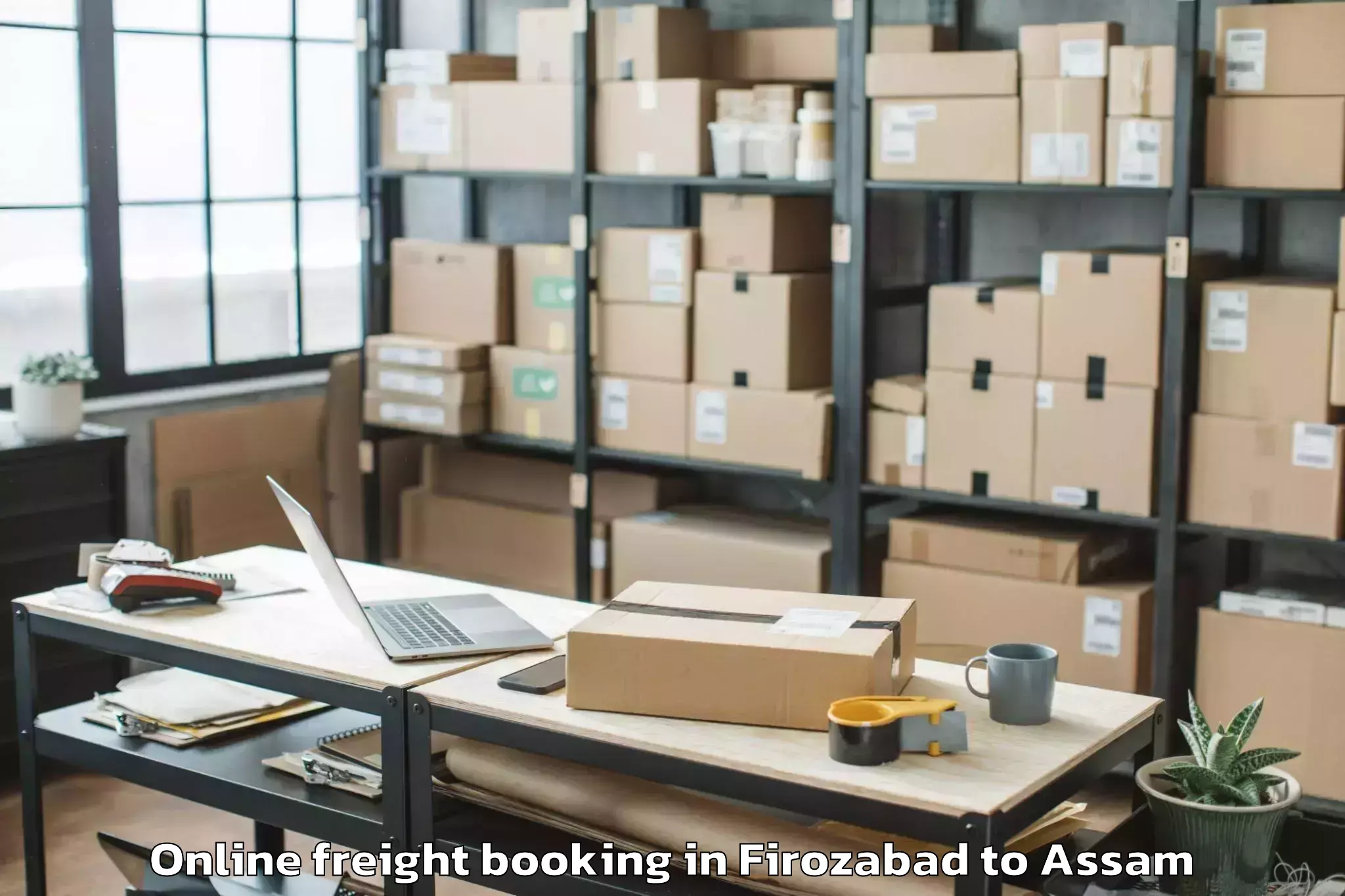 Easy Firozabad to Kharupatia Online Freight Booking Booking